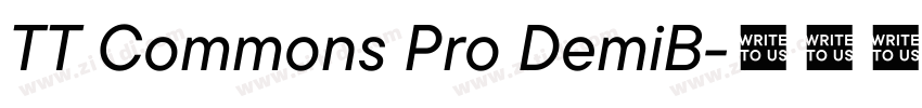 TT Commons Pro DemiB字体转换